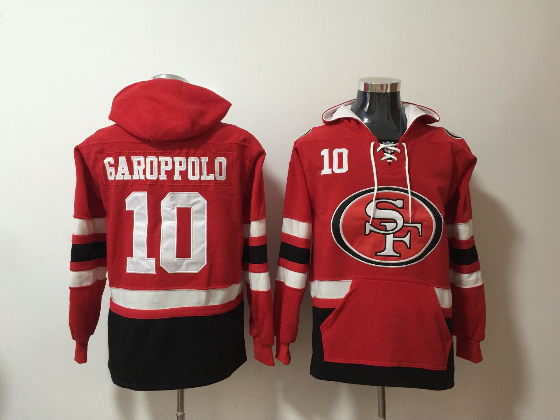 Men NFL Nike San Francisco 49ers #10 Garoppolo red Sweatshirts